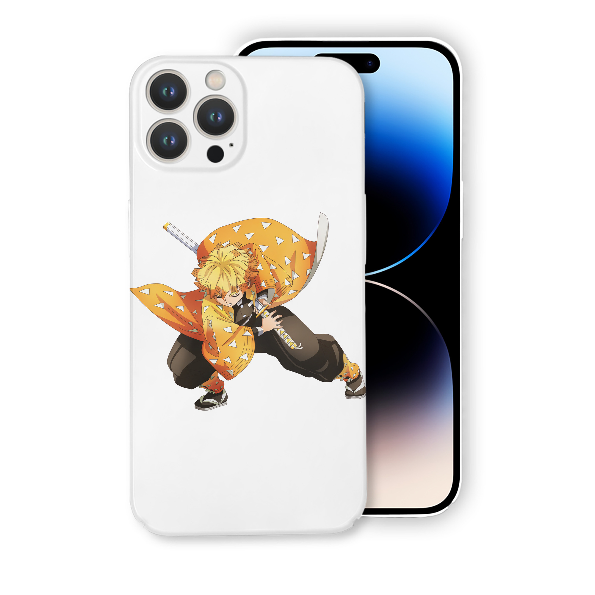 （画像用） 鬼滅の刃（きめつのやいば）我妻 善逸／あがつま ぜんいつ Agatsuma Zenitsu 【iPhone 14シリーズ対応】ハードケース
